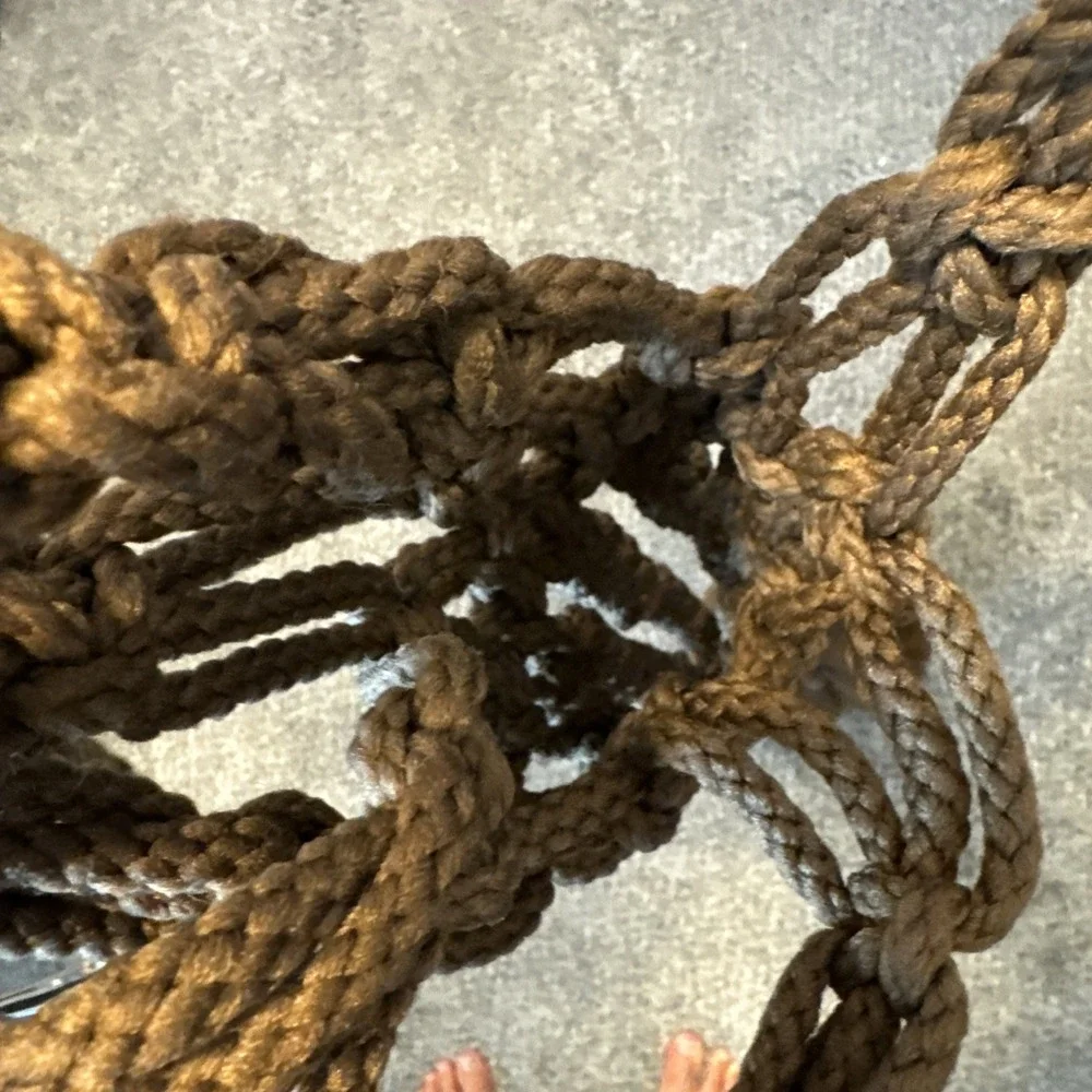 6' VTG Plant Hanger Macrame Retro Brown MCM